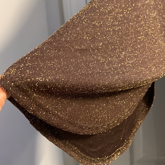 BCBGMAXAZRIA BROWN GOLD SPARKLES DRESS - Picture 5 of 5